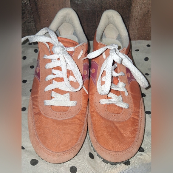 Saucony Logan MV Retro Sneakers Women's Size 8 Orange - Picture 3 of 7